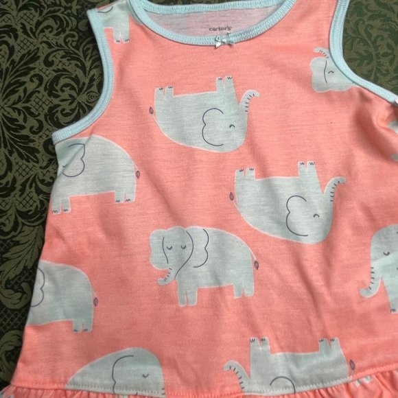 NWt 2t 5t 5 4t 4 ELEPHANT carters pajamas summer match sisters EASTER birthday - Picture 4 of 7